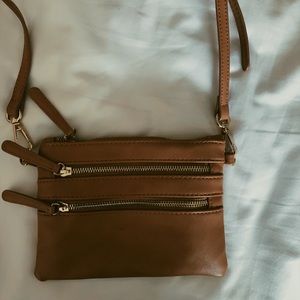 Brown leather purse